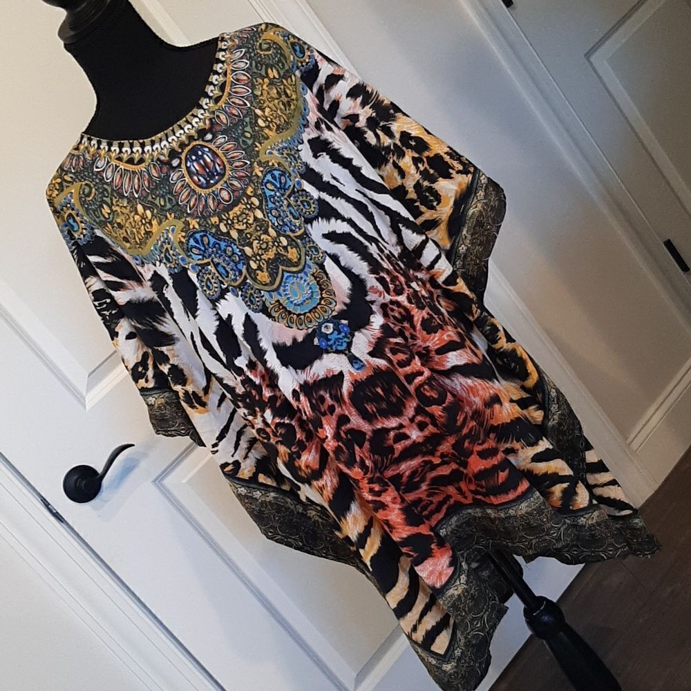 Gypsie Blu "Live to be Free" Caftan Blouse